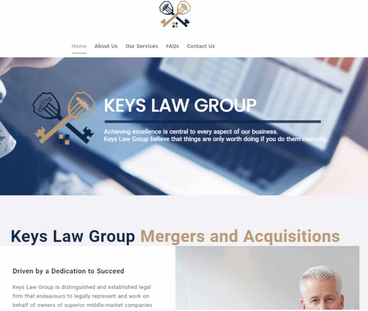 Página web de Keys Law Group