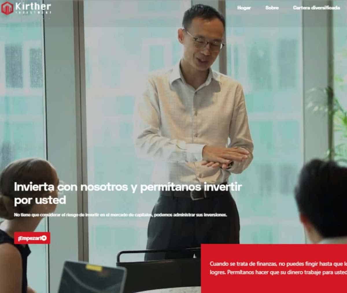 Página web de Kirther Investment