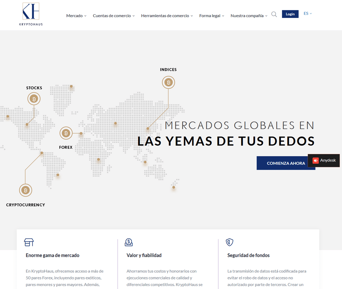 Página web de KryptoHaus