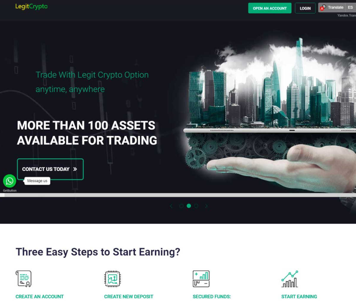 Página web de LegitCrypto