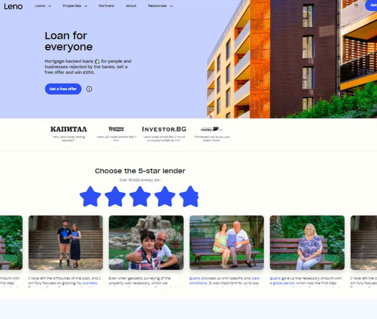 Página web de Leno