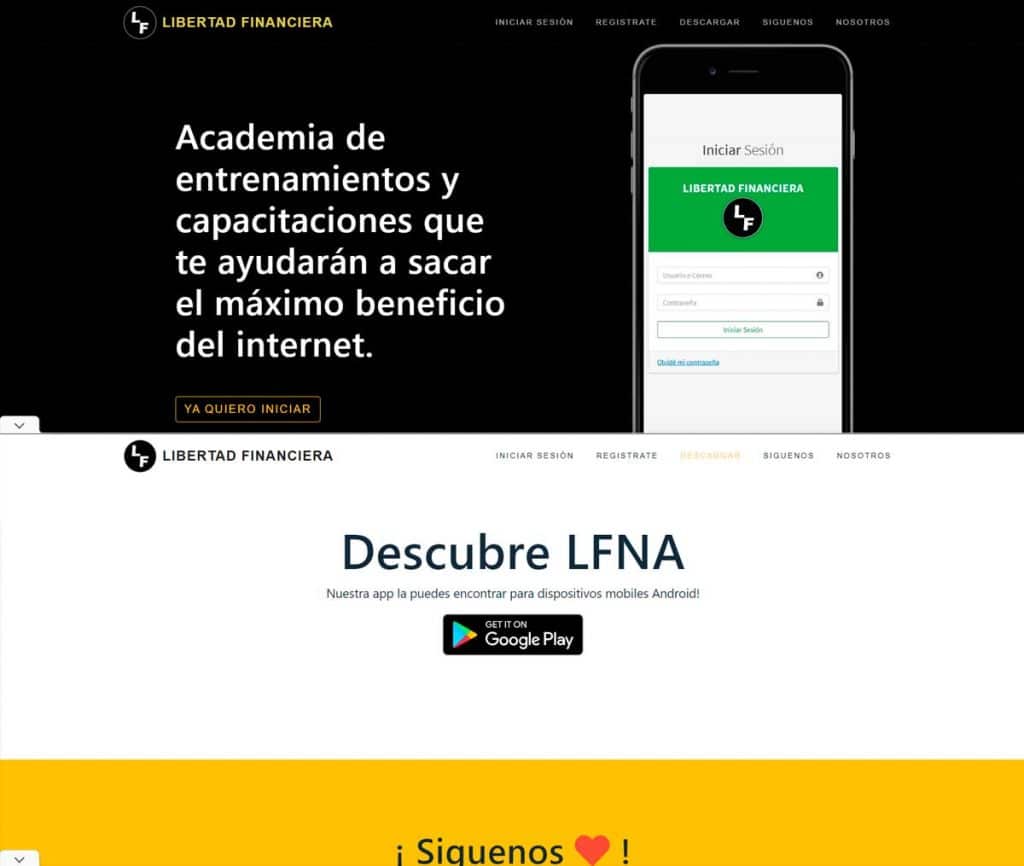 Sitio web de Libertad Financiera