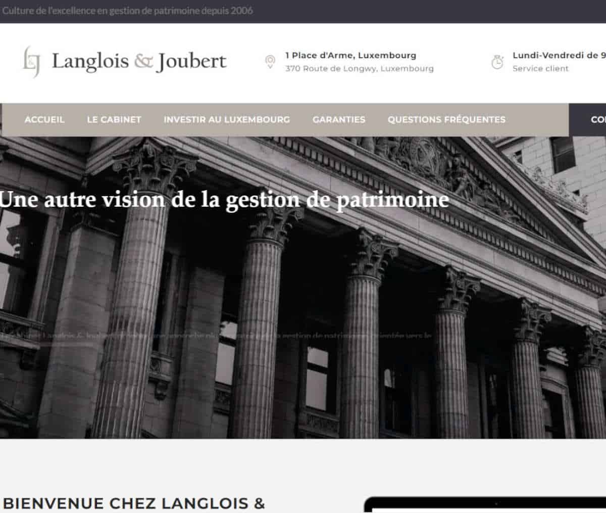 Página web de Langlois and Joubert