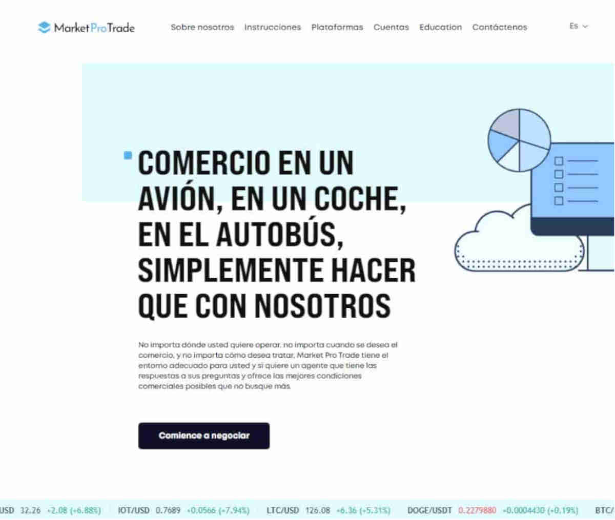 Página web de Market Pro Trade