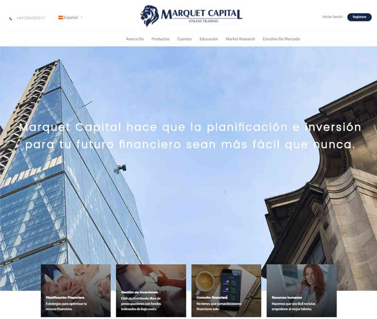 Página web de Marquet Capital