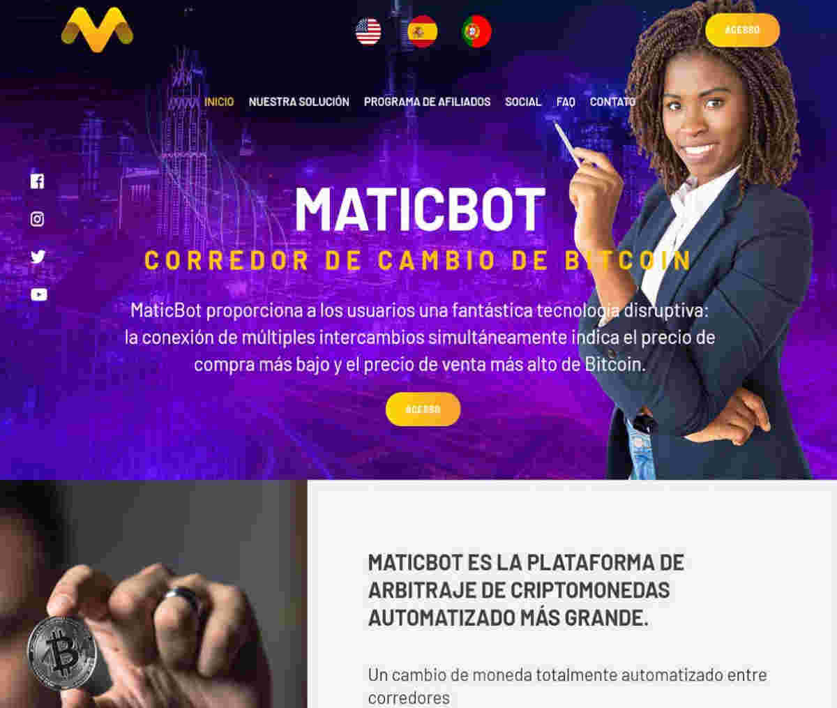 Página web de MaticBot