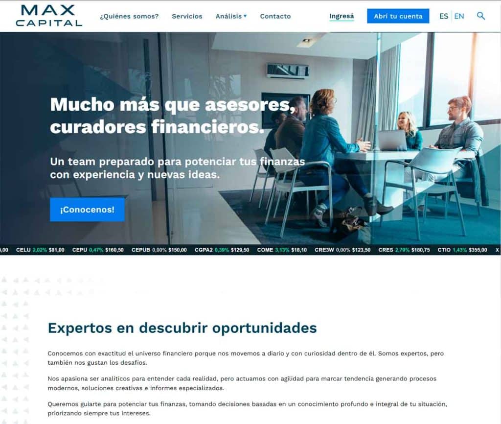 Página Web Max Capital