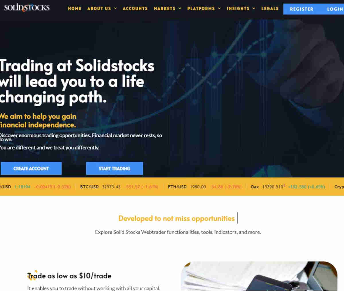 Página web de SolidStocks