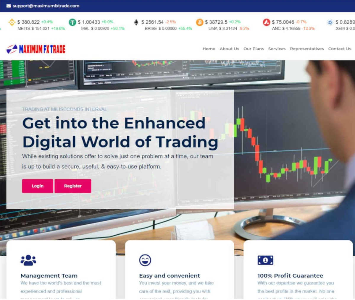 Página web de MaximumFxTrade