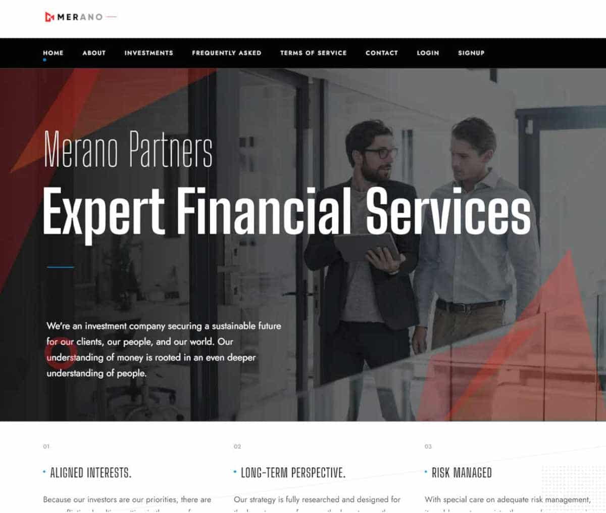 Página web de Merano Partners