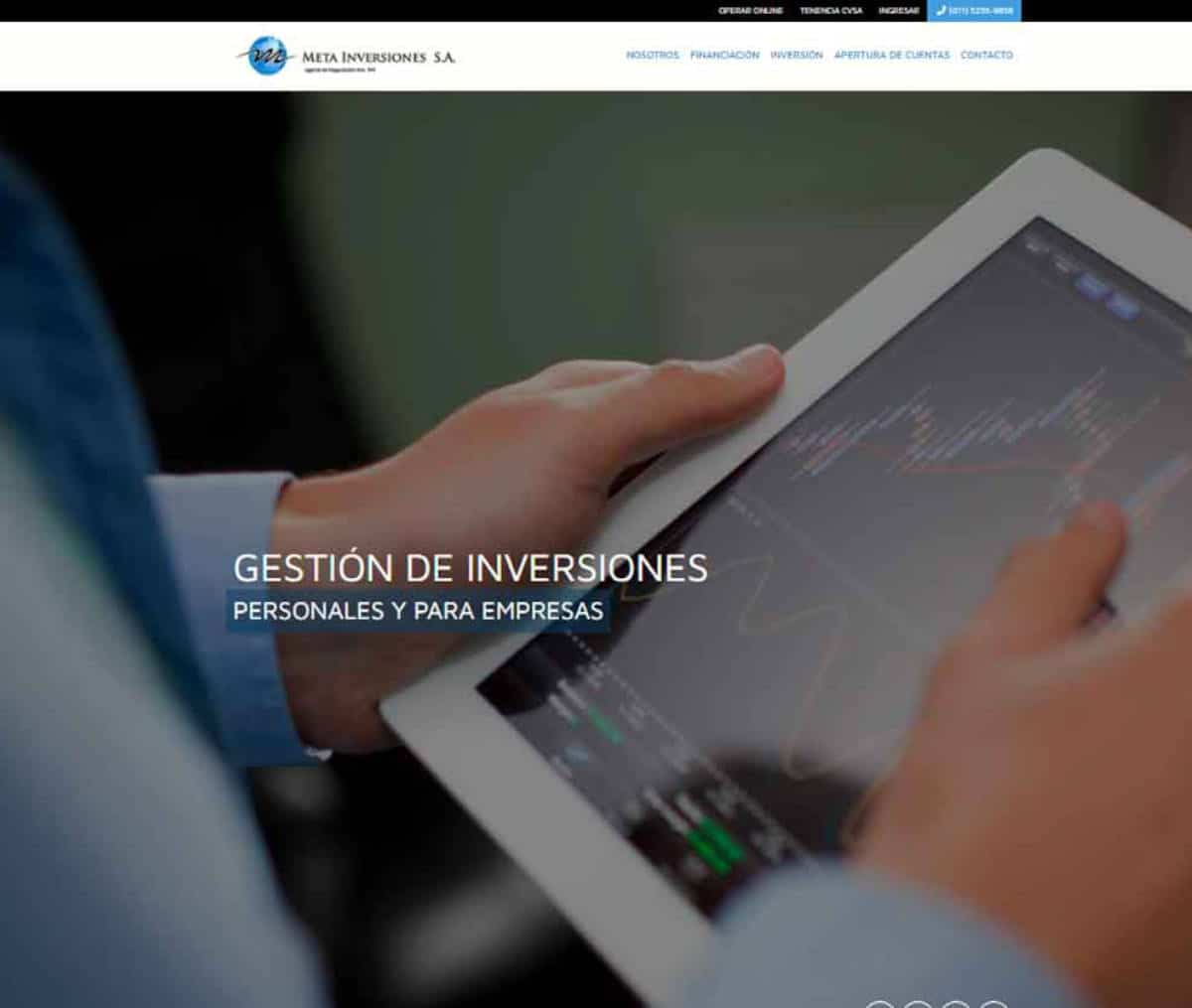 Página web de META INVERSIONES