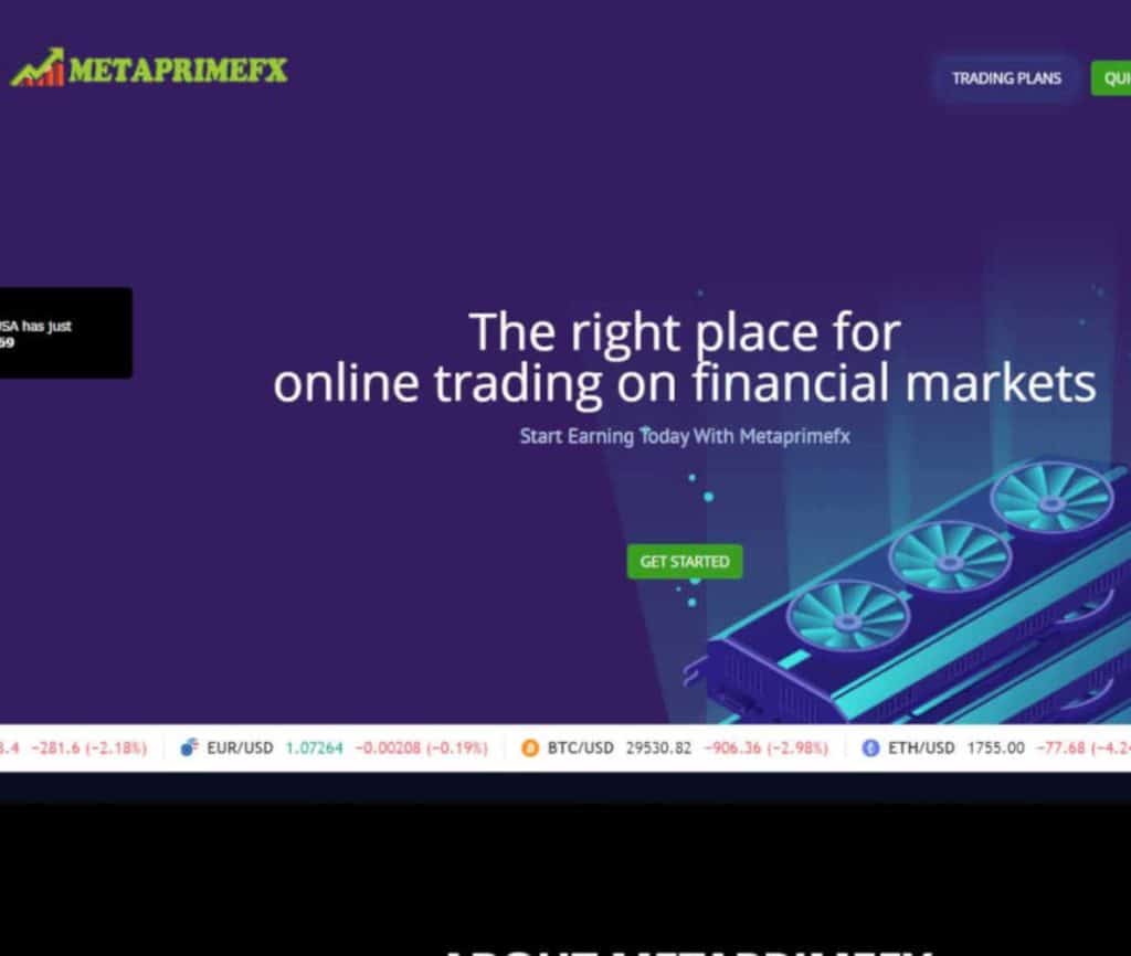 SItio web de Metaprimefx