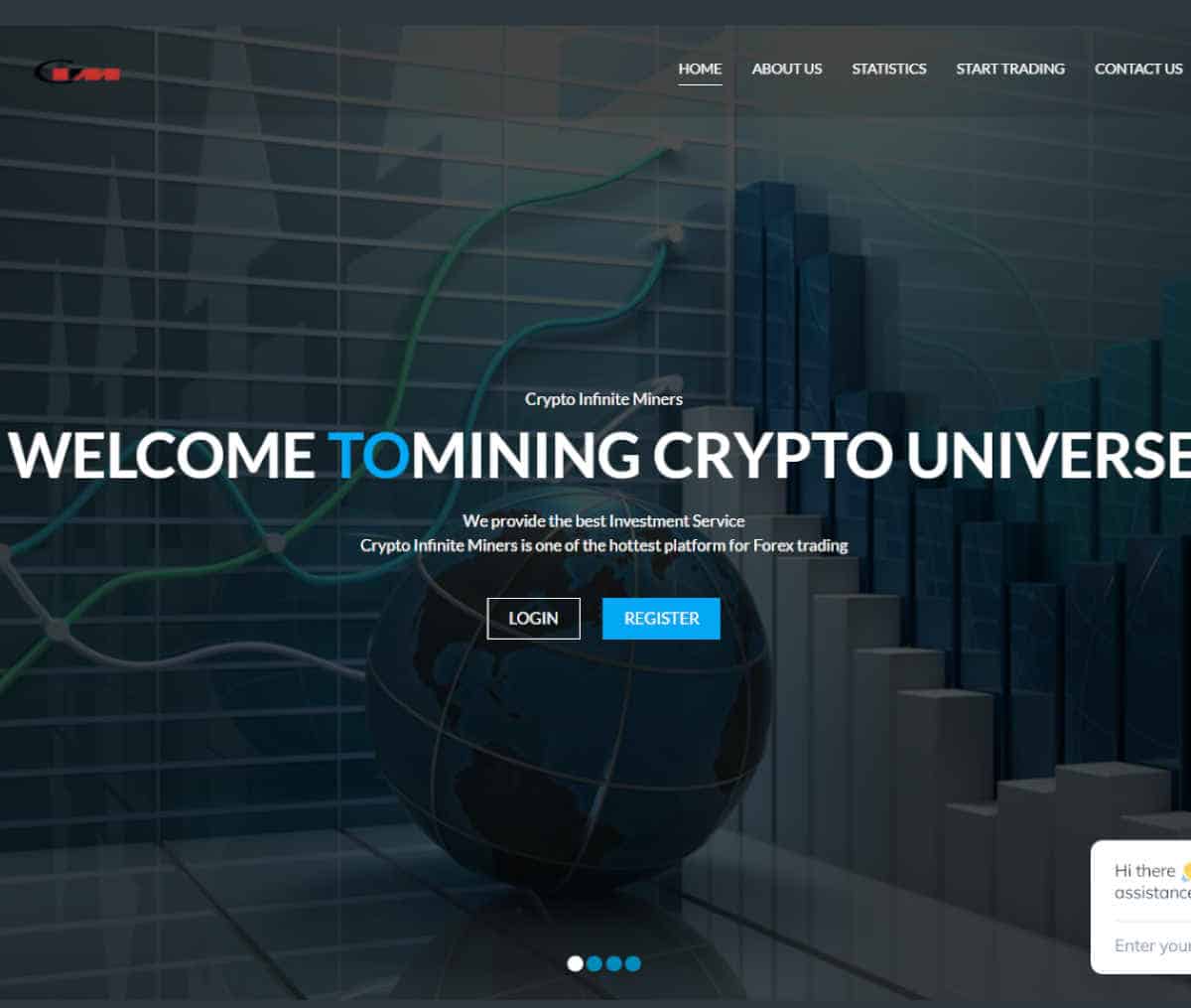 Página web de Mining Crypto Universe