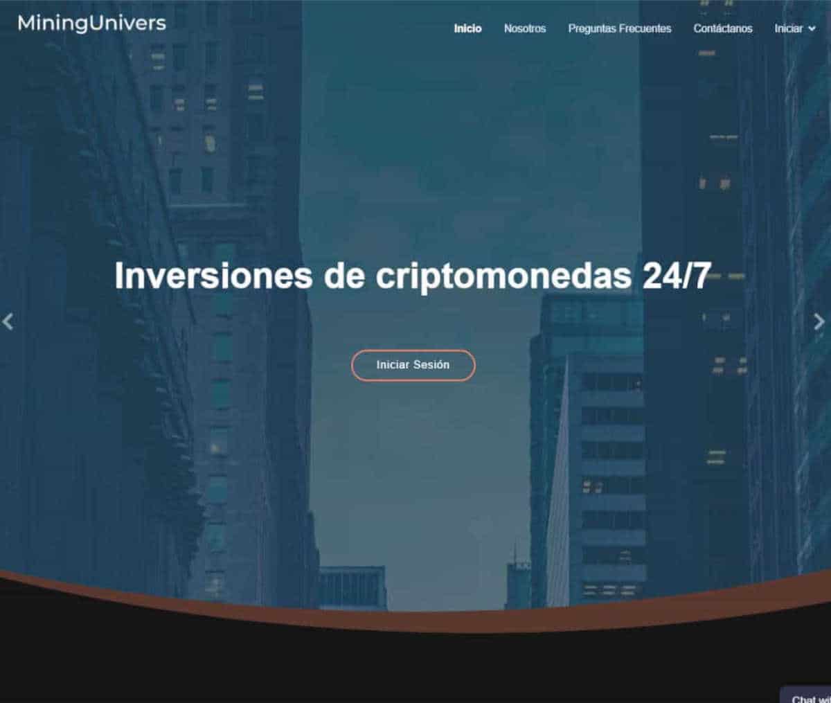 Página web de MiningUnivers