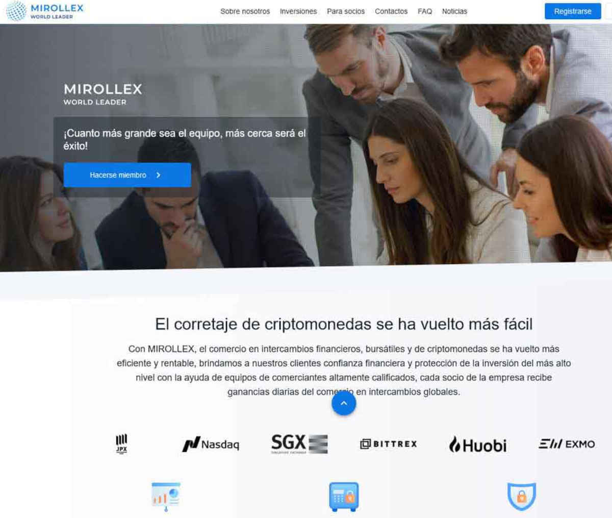 Página web de Mirollex