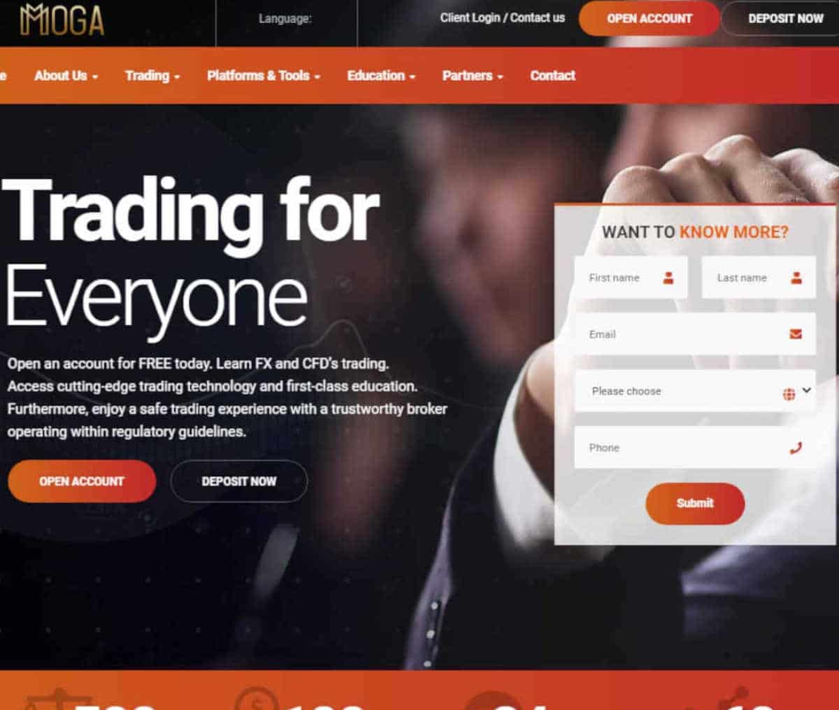Página web de MogaFx