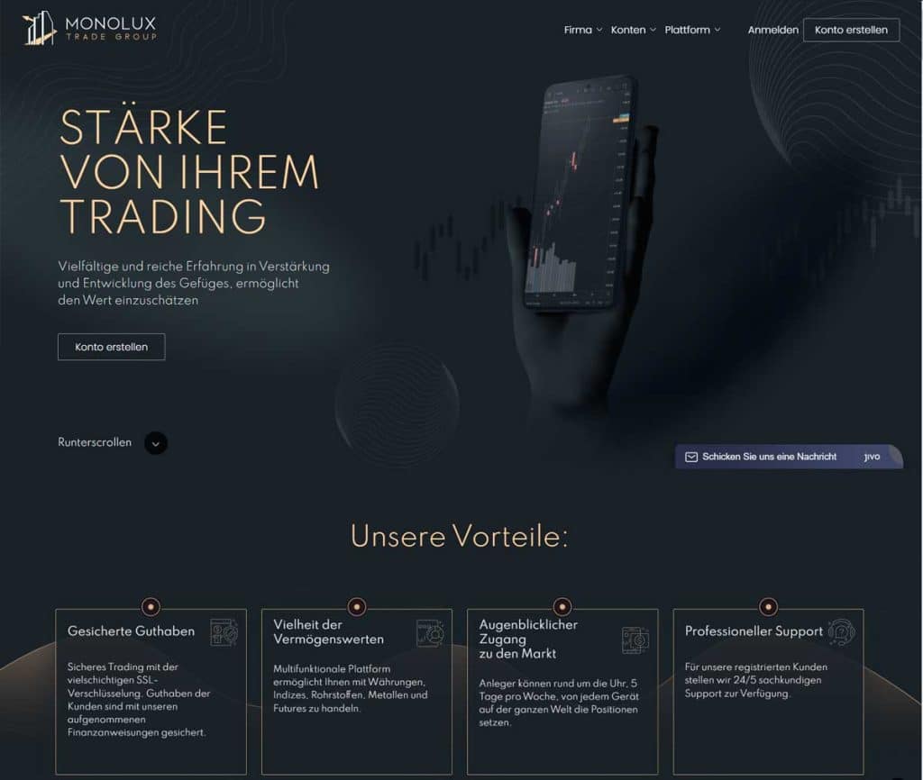 Sitio web Monolux