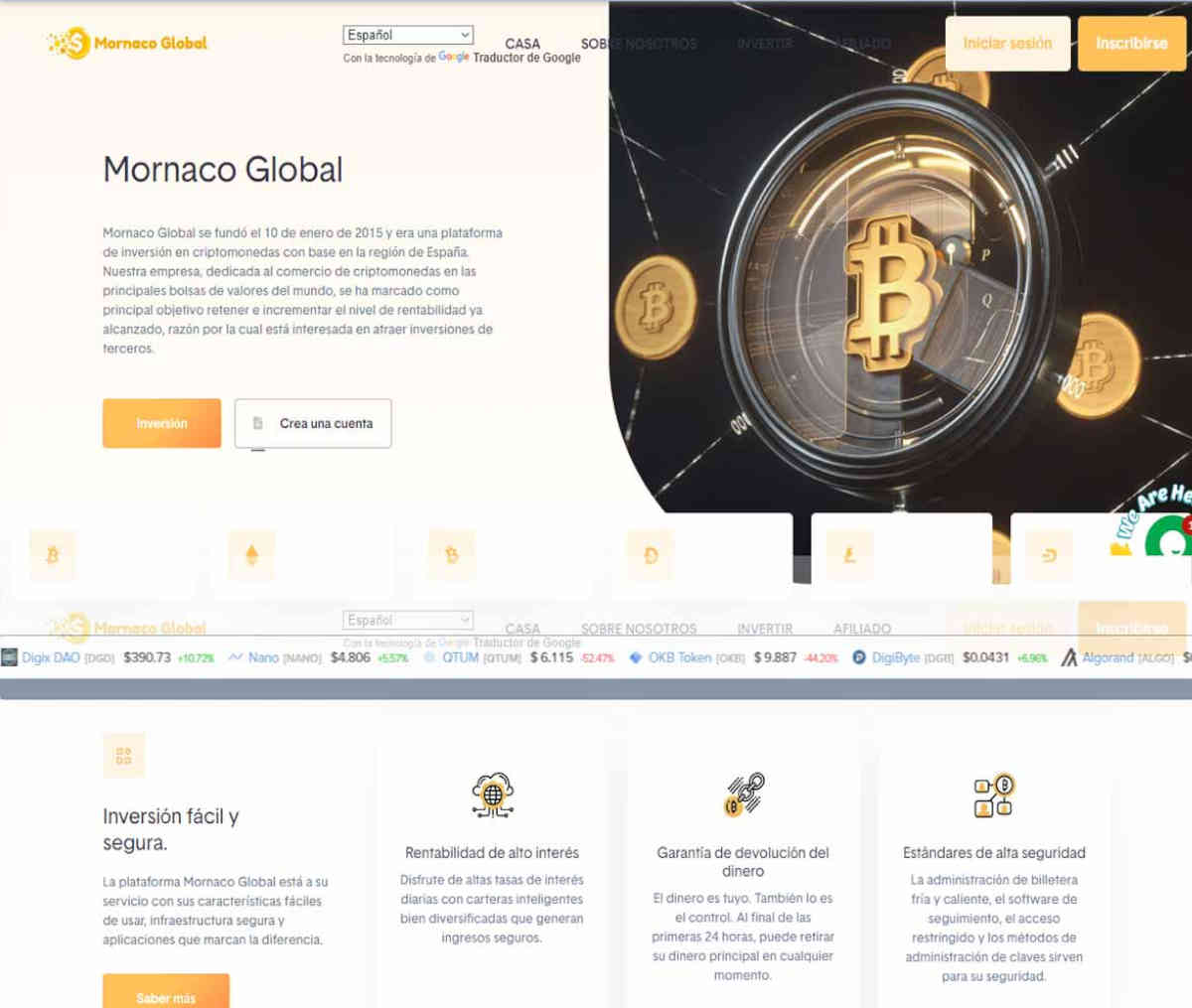Página web de Mornaco Global