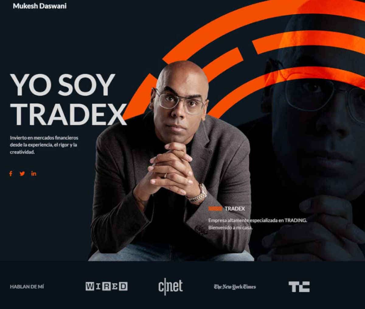 Página web de TRADEX