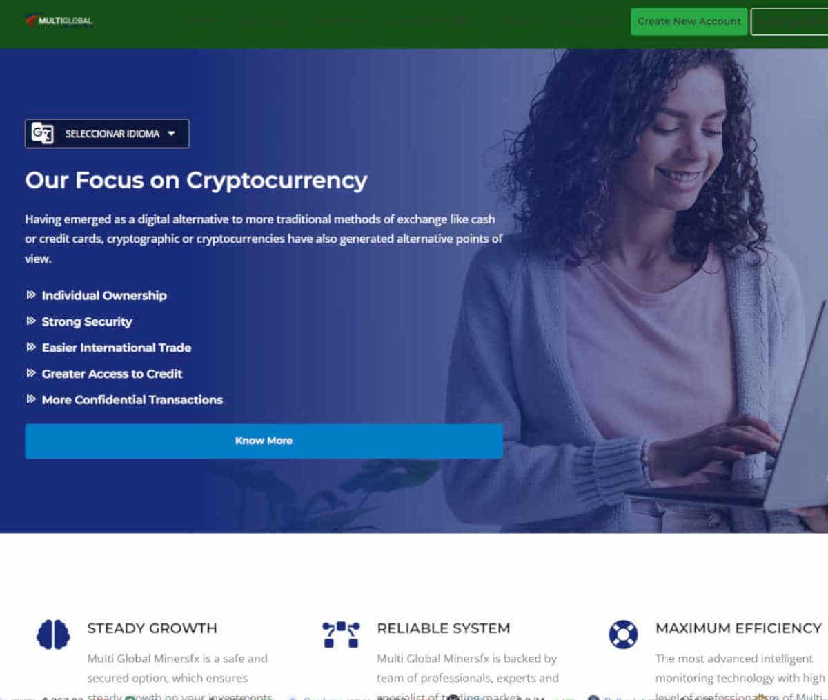 Página web de Multi Global Minersfx