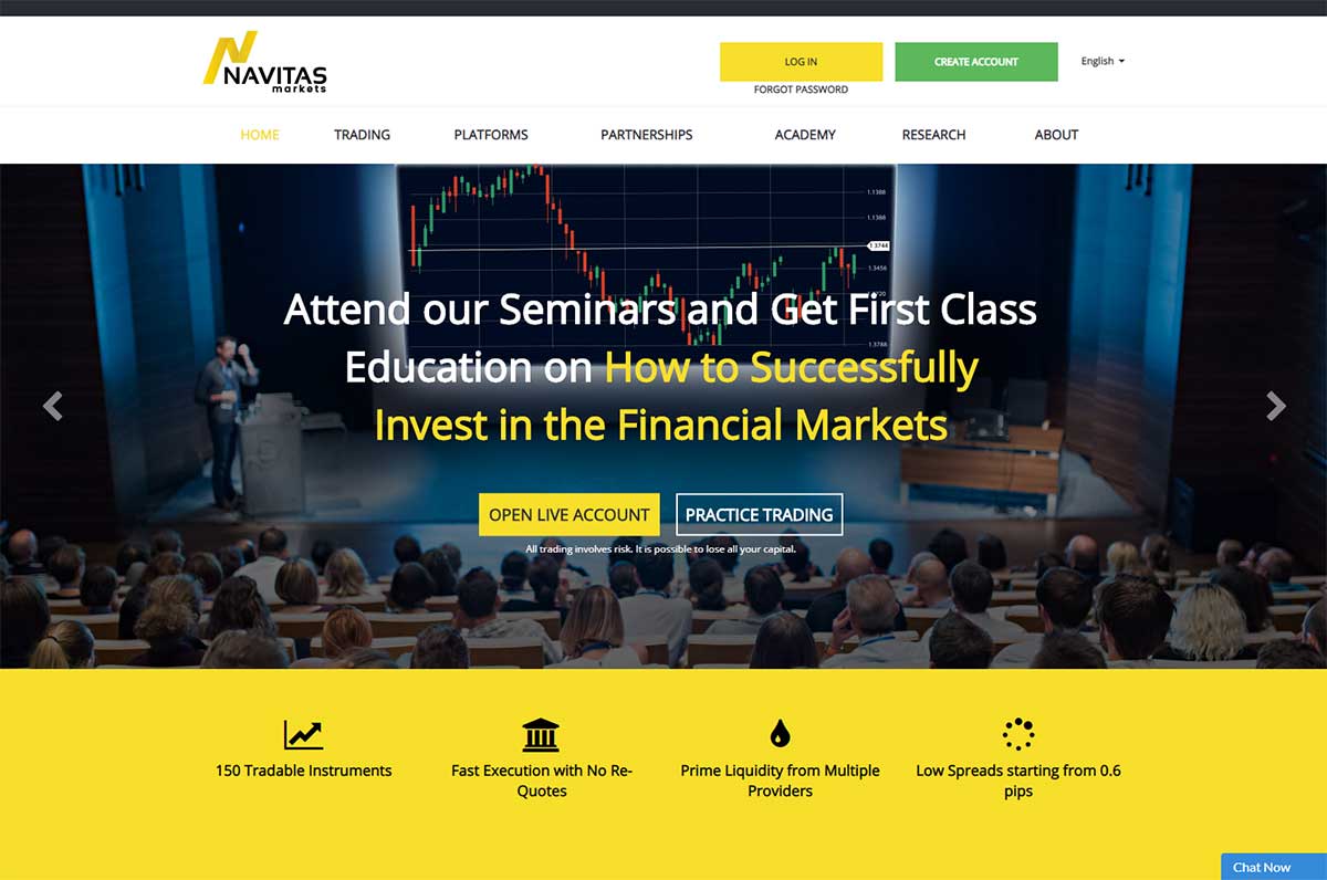 Página web de Navitas Markets