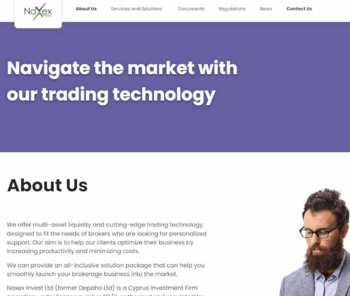 Página web de Naxex Invest Ltd