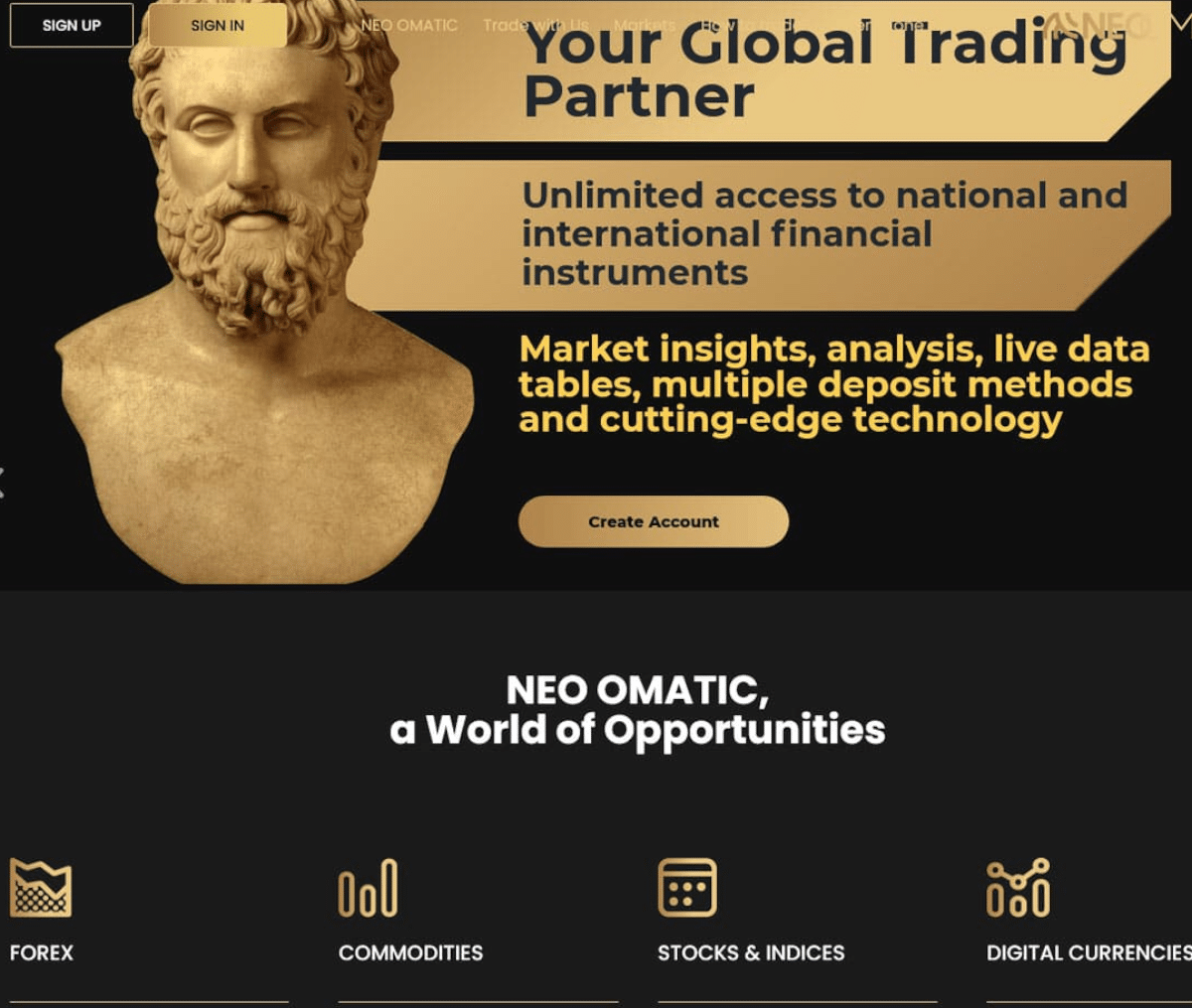 Página web de Neo Omatic