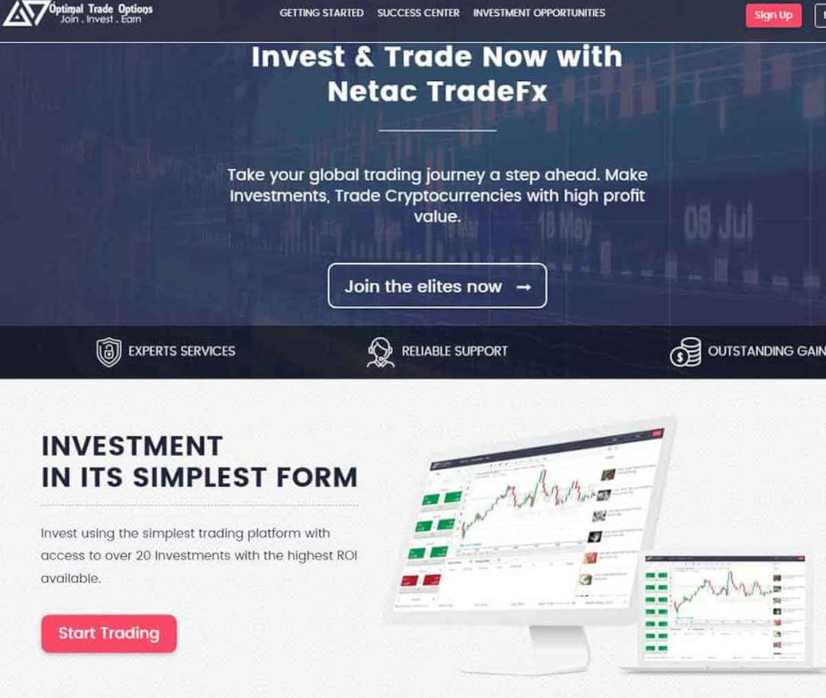Página web de Netac TradeFx