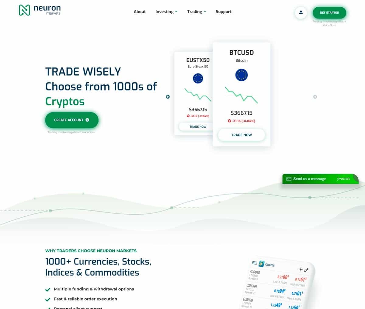 Página web de Neuron Markets