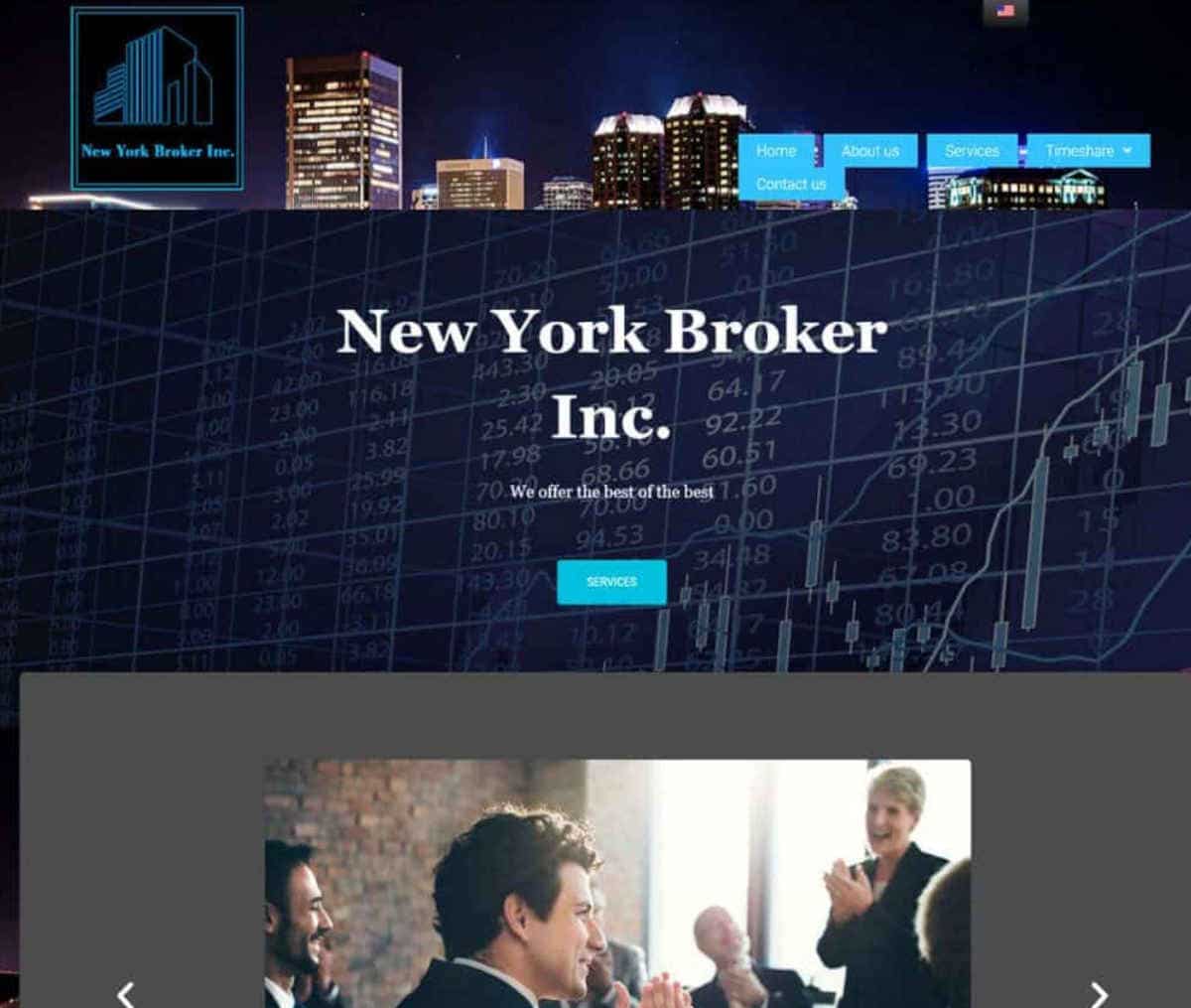 Página web de New York Broker Inc