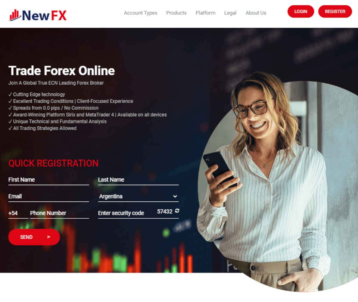 Página web de NewFx