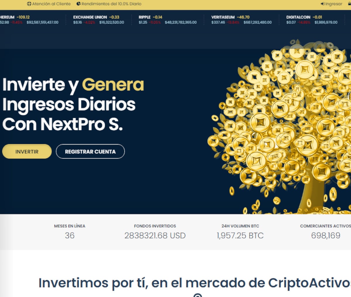 Página web de NextPro System