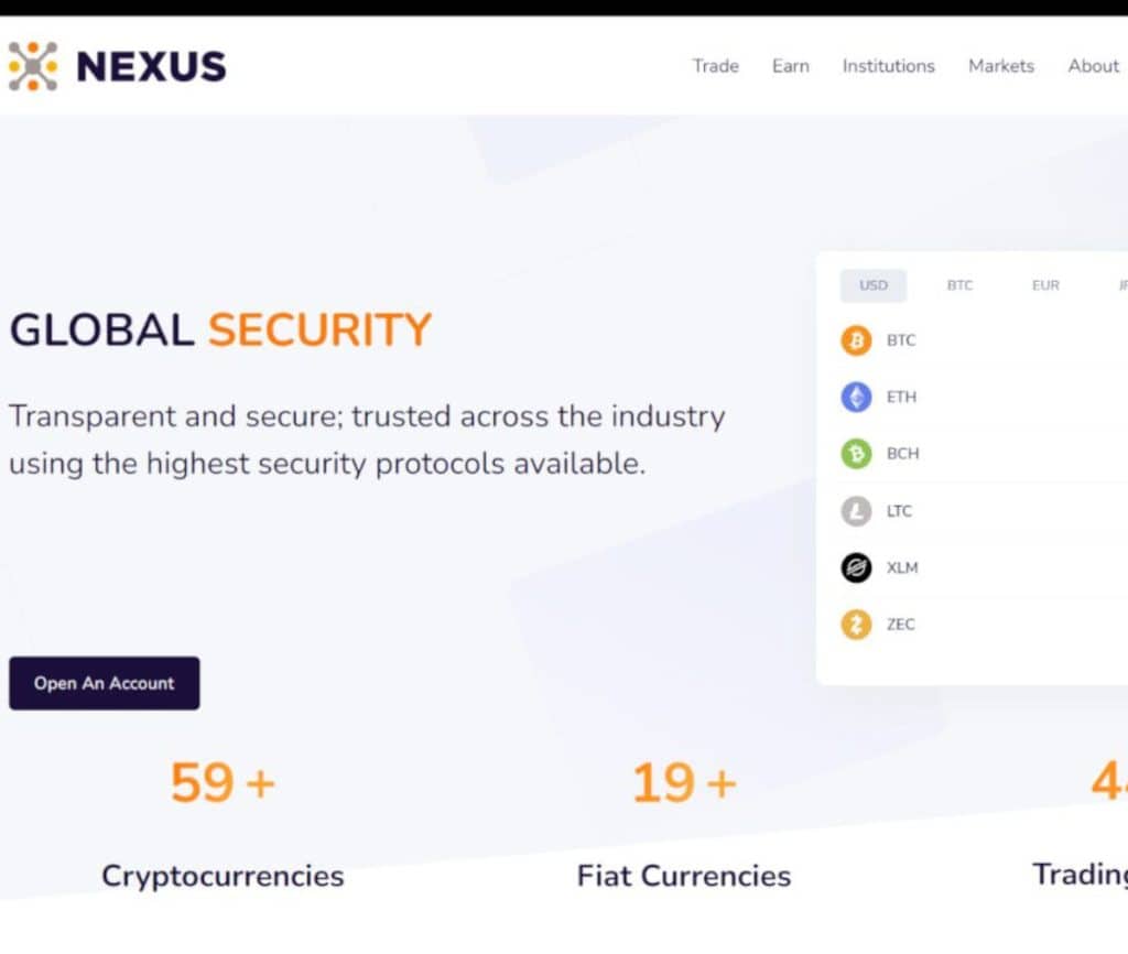 Sitio web de Nexus