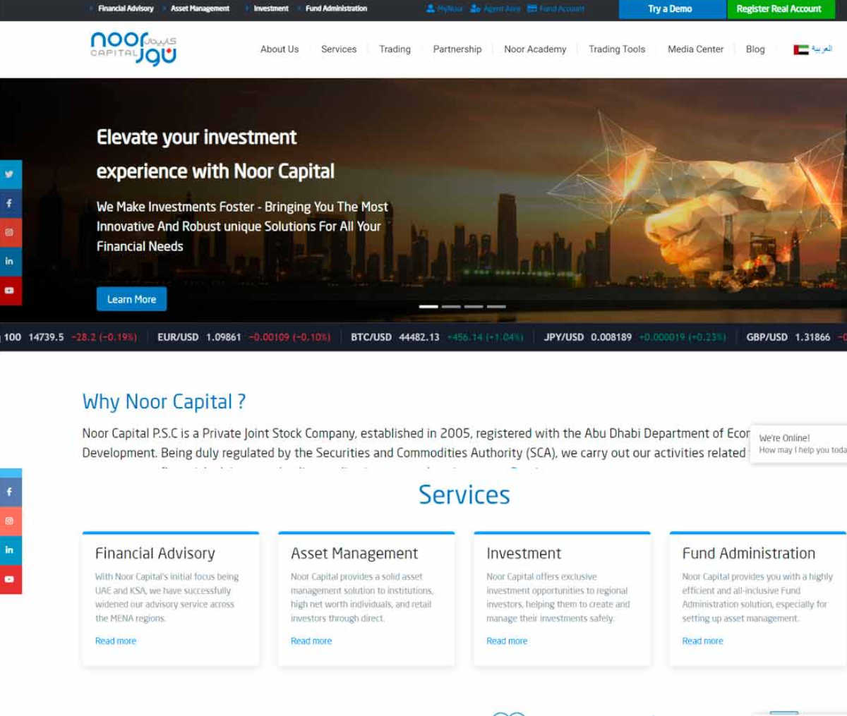 Página web de Noor Capital