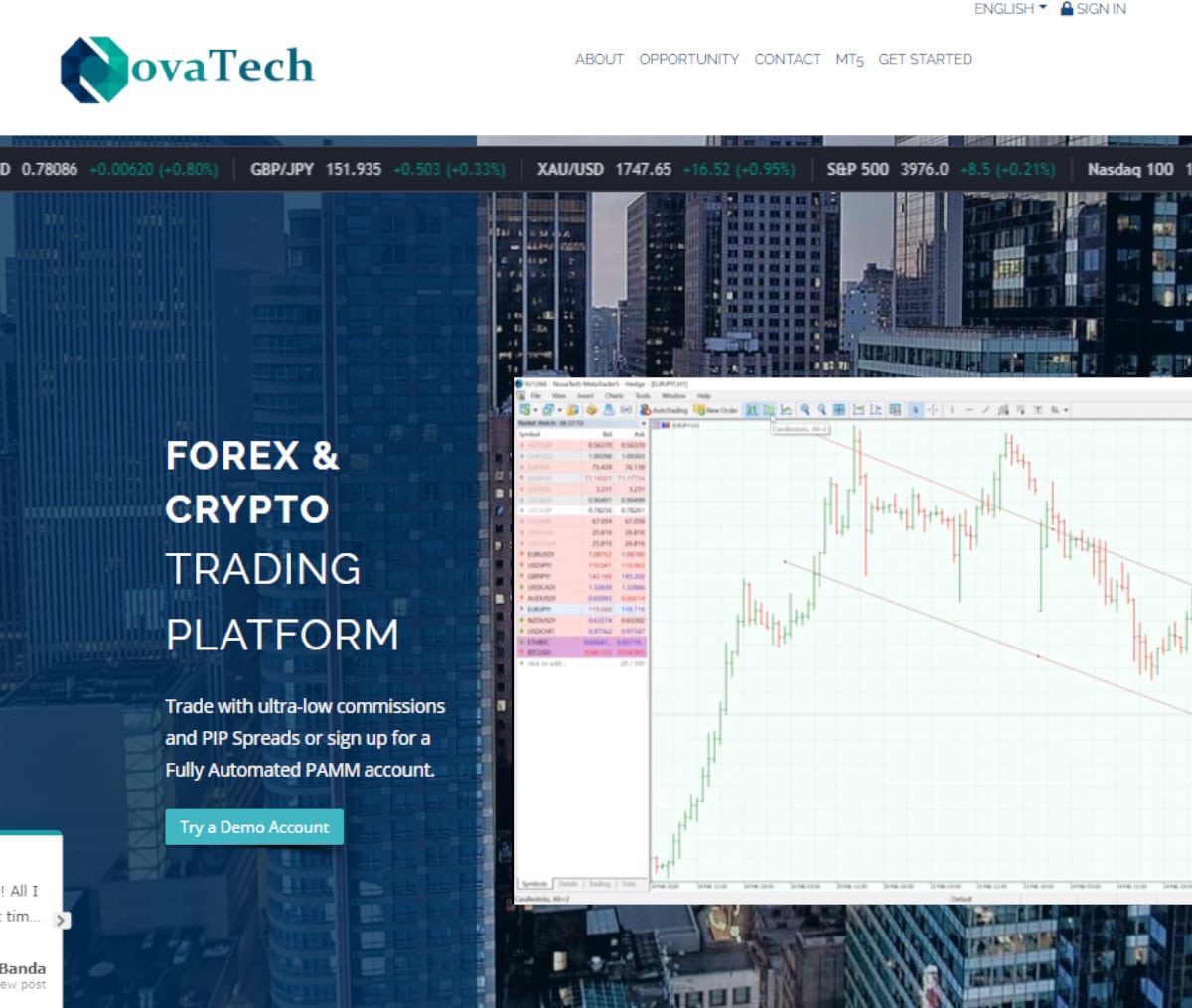 Página web de NovaTech