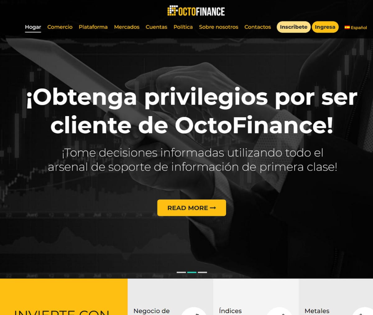 Página web de OctoFinance