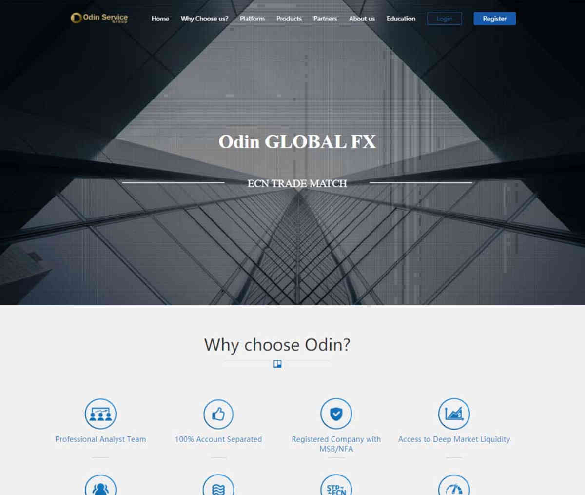 Página web de Odin Service Group