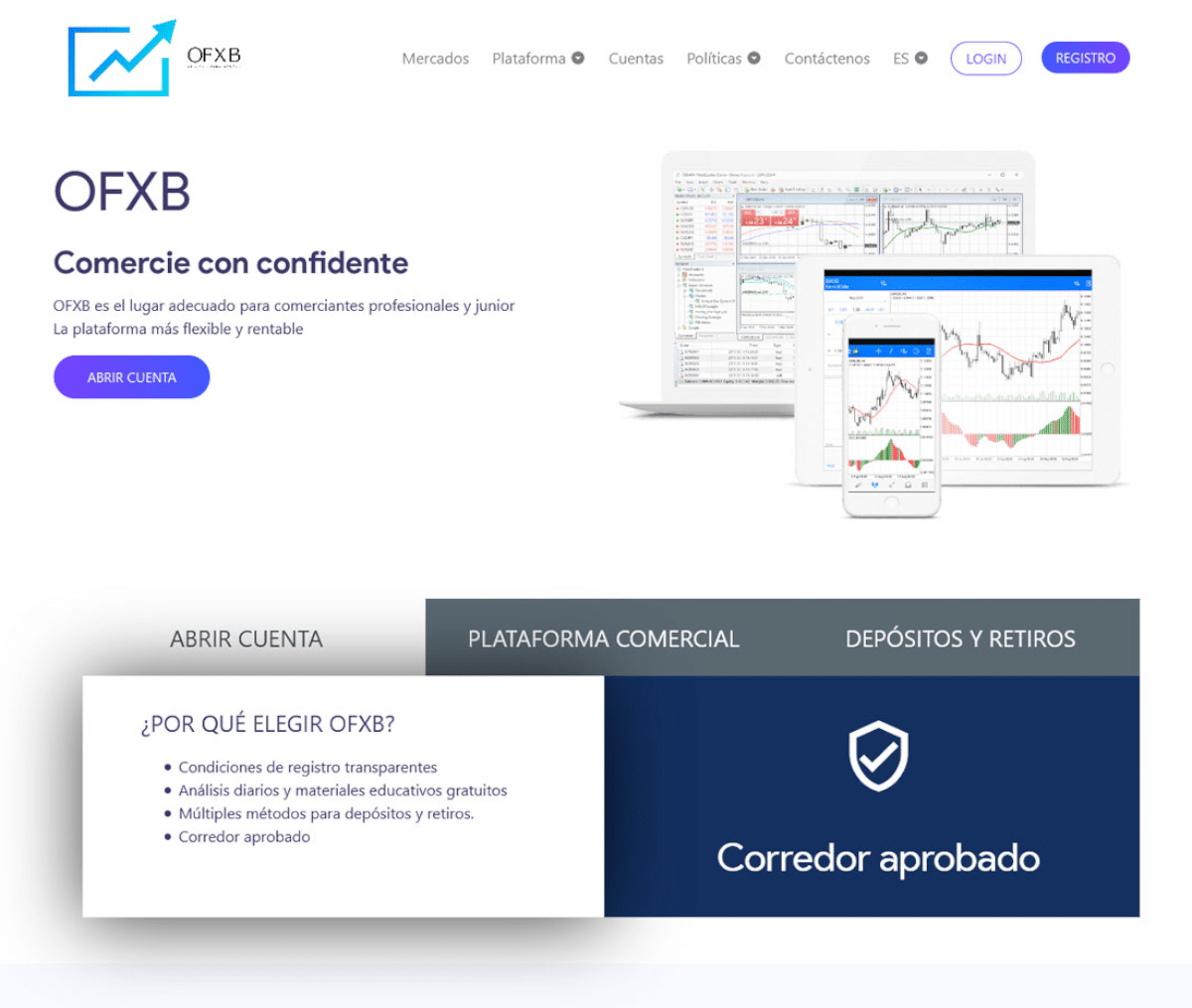Página web de OFXB