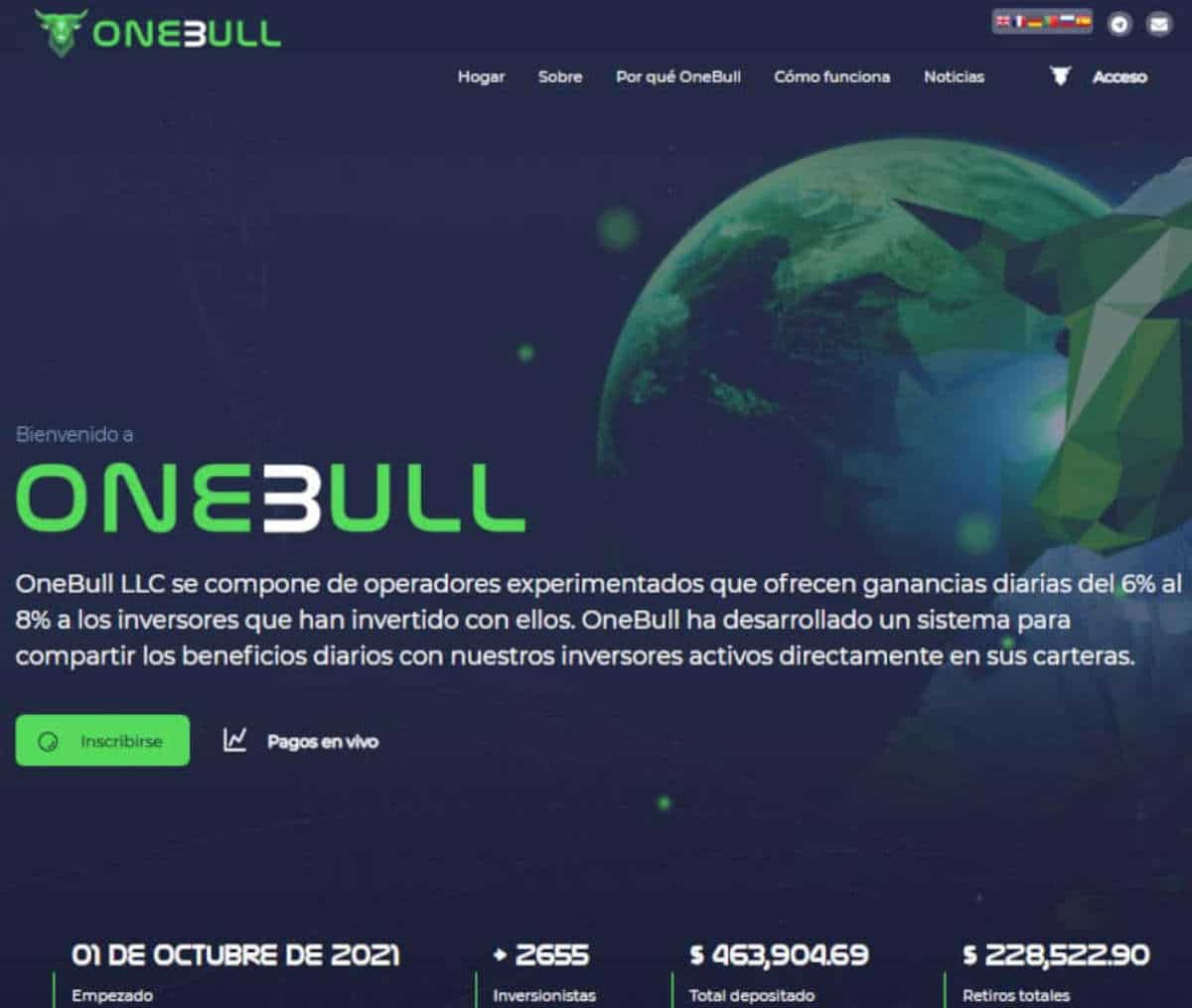 Página web de One Bull