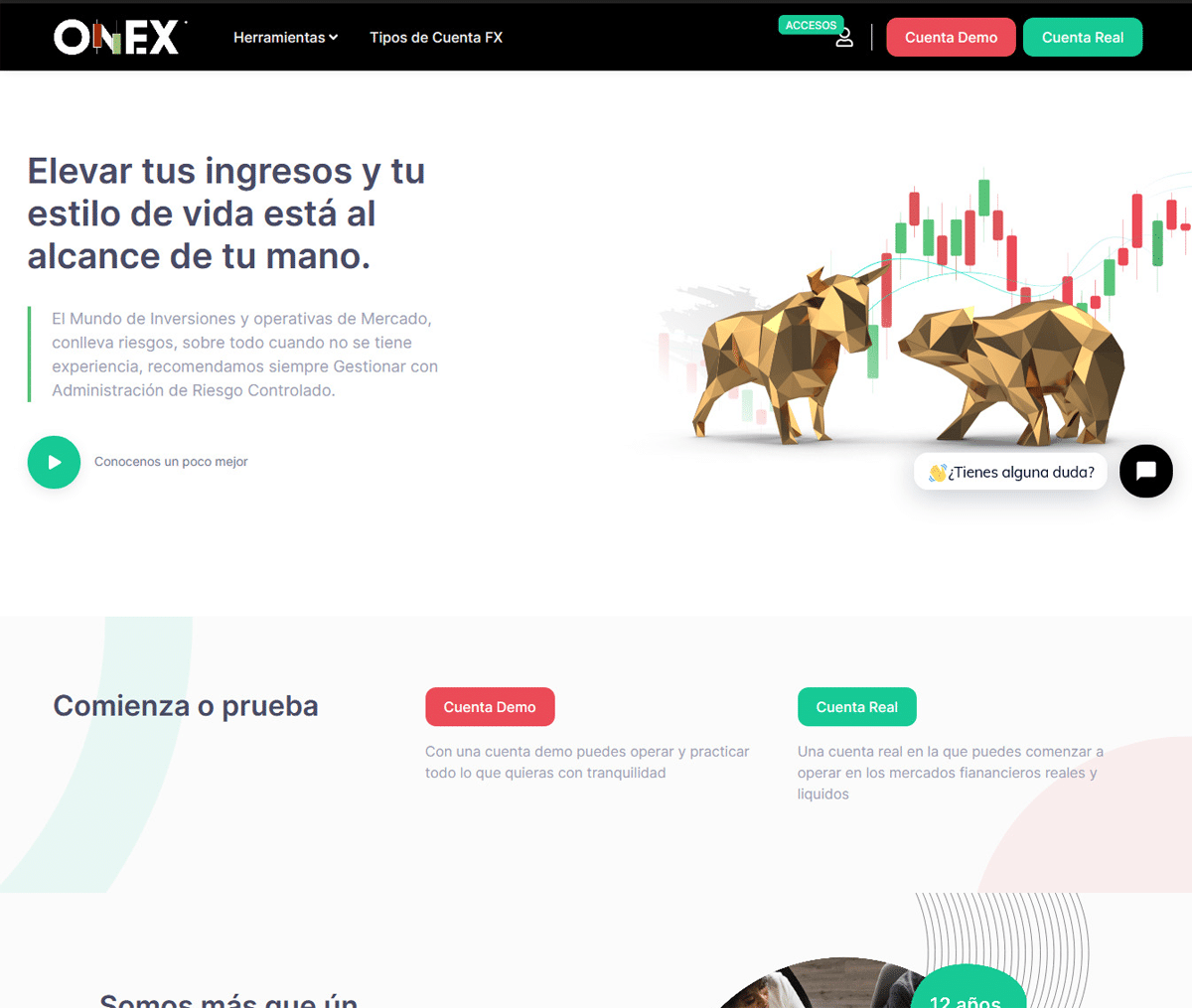 Página web de One FX