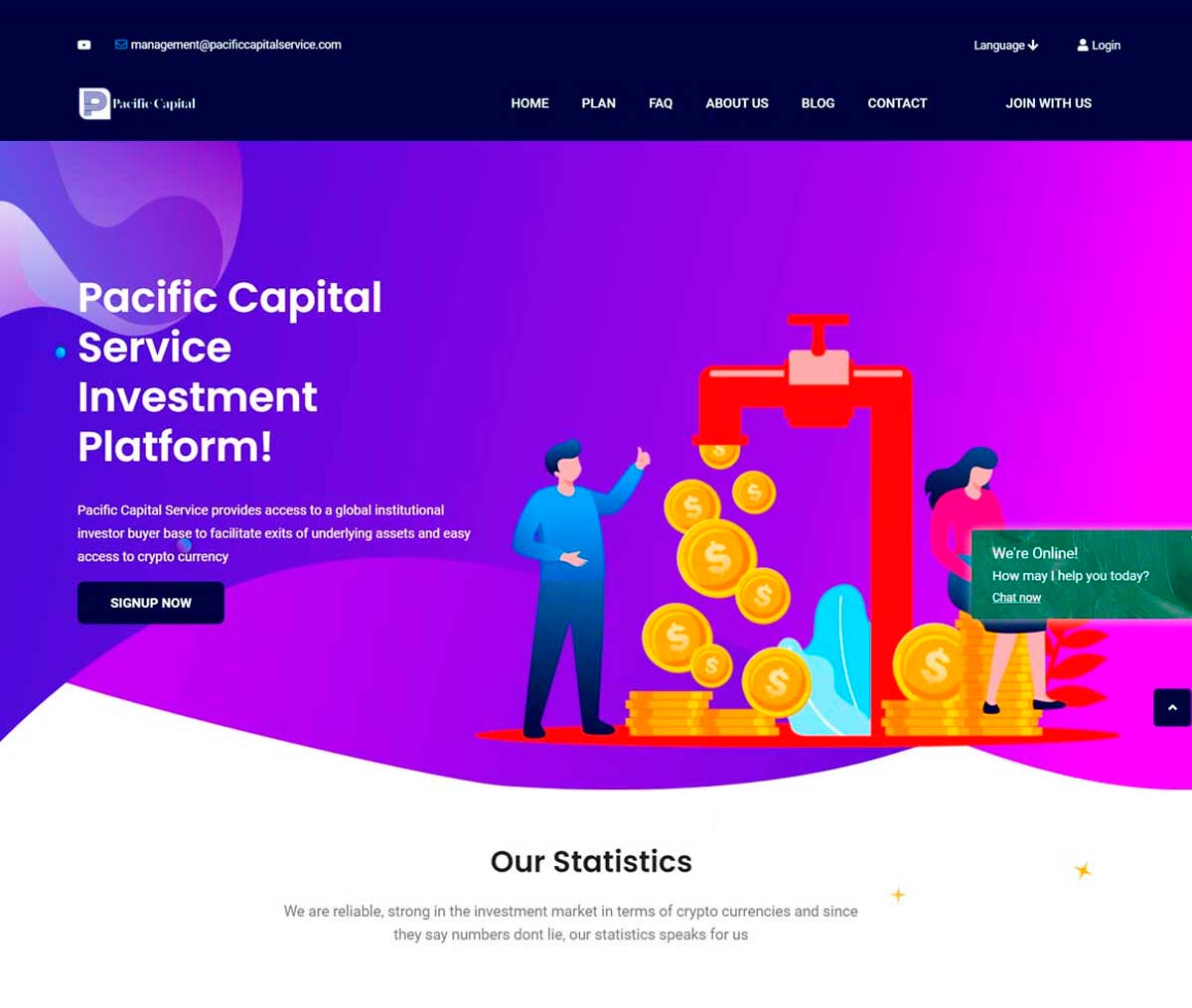 Página web de Pacific Capital Services