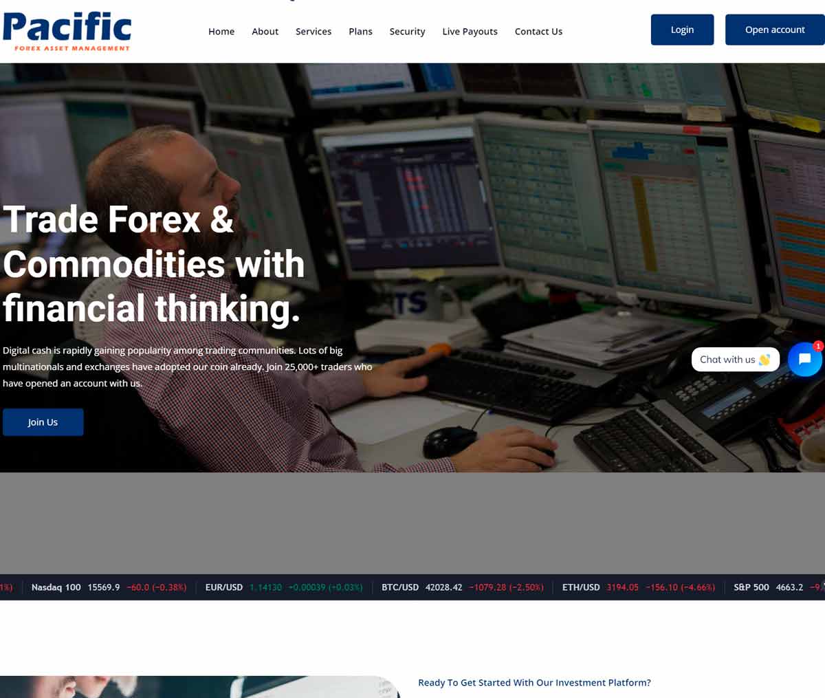 Página web de Pacific Forex Asset Management