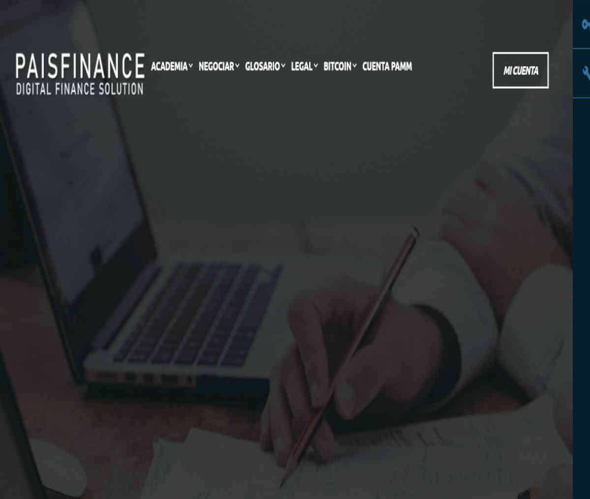 Página web de PaisFinance