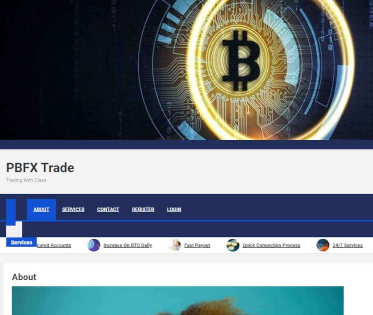 Página web de PBFX Trade