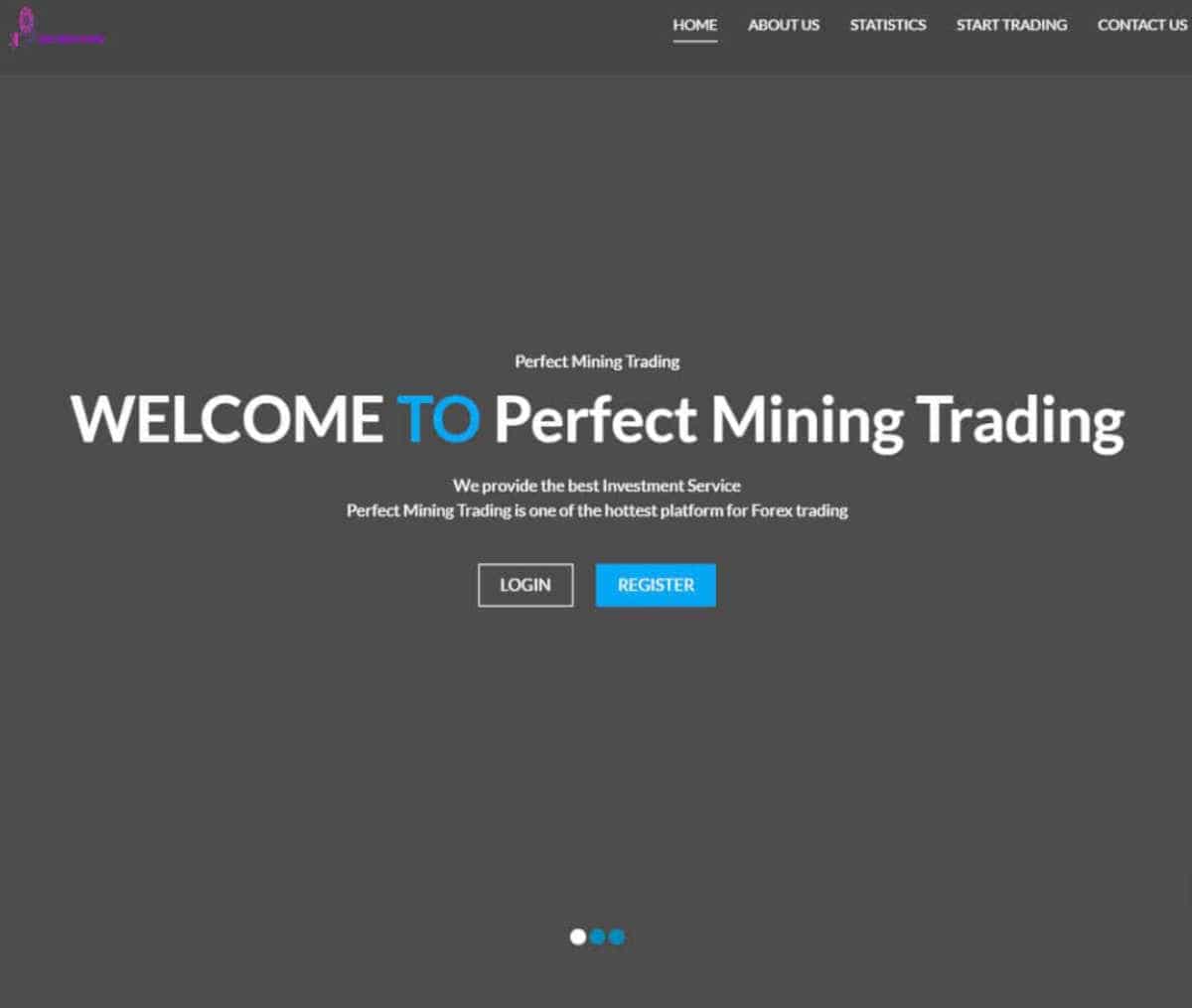 Página web de Perfect Mining Trading