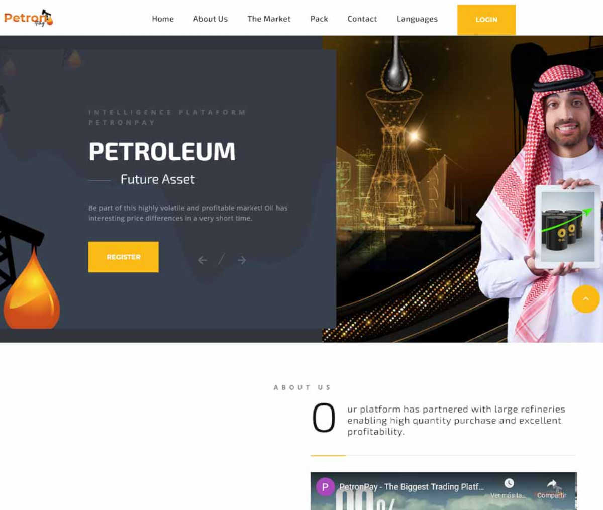 Página web de Petron Pay