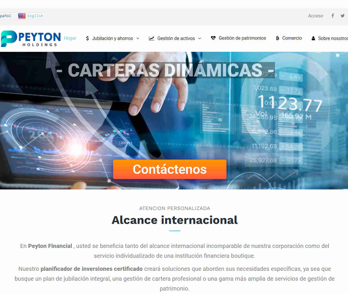 Página web de Peyton Financial