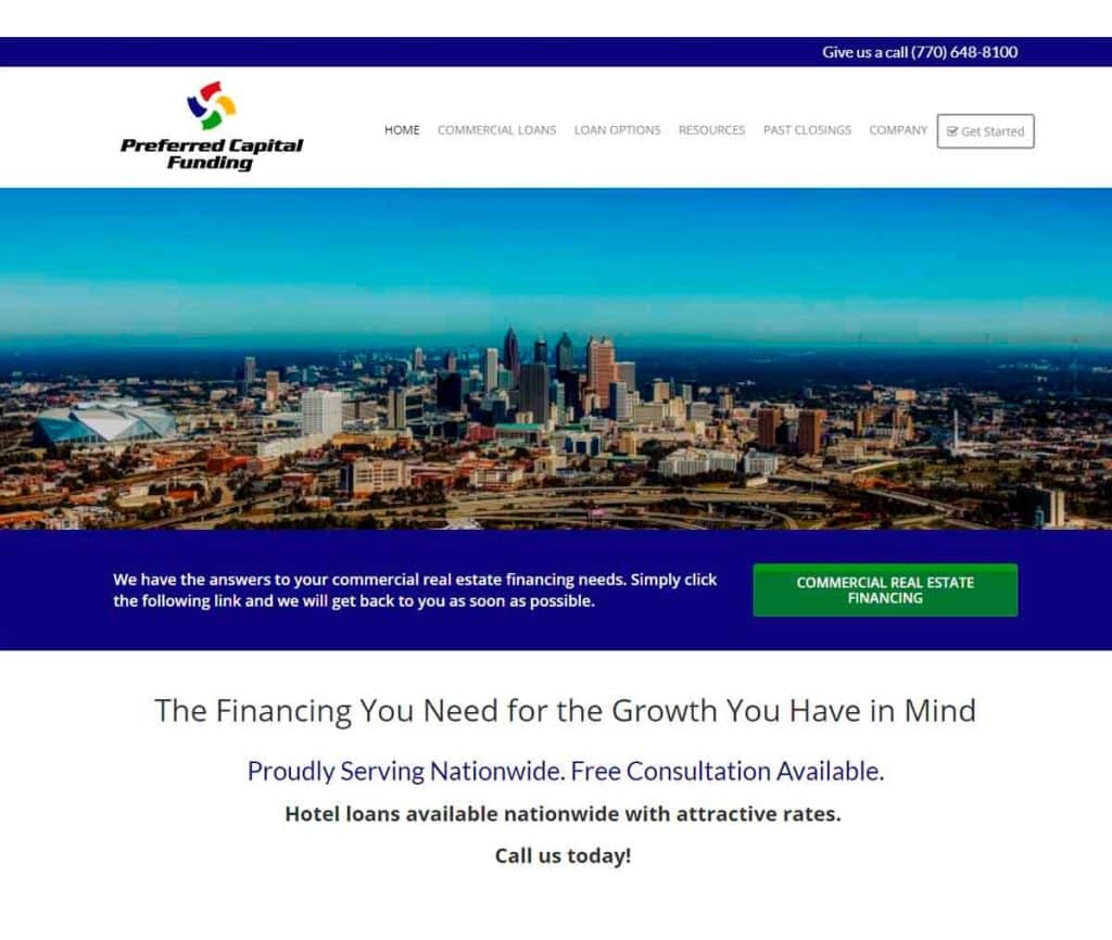 Sitio Web de Preferred Capital Funding
