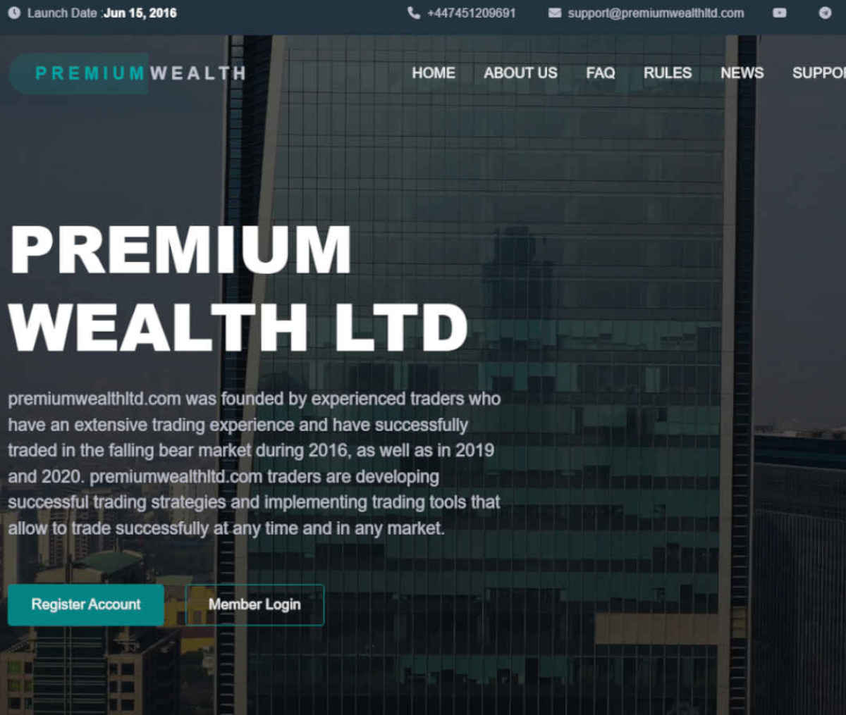 Página web de Premiumwealthltd.com