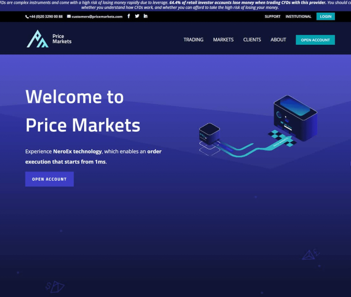 Página web de Price Markets